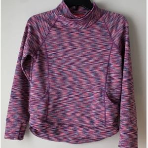 ATHLETA Girl Pink/Purple Long sleeve Shirt Mock Neck  SZ 6/7